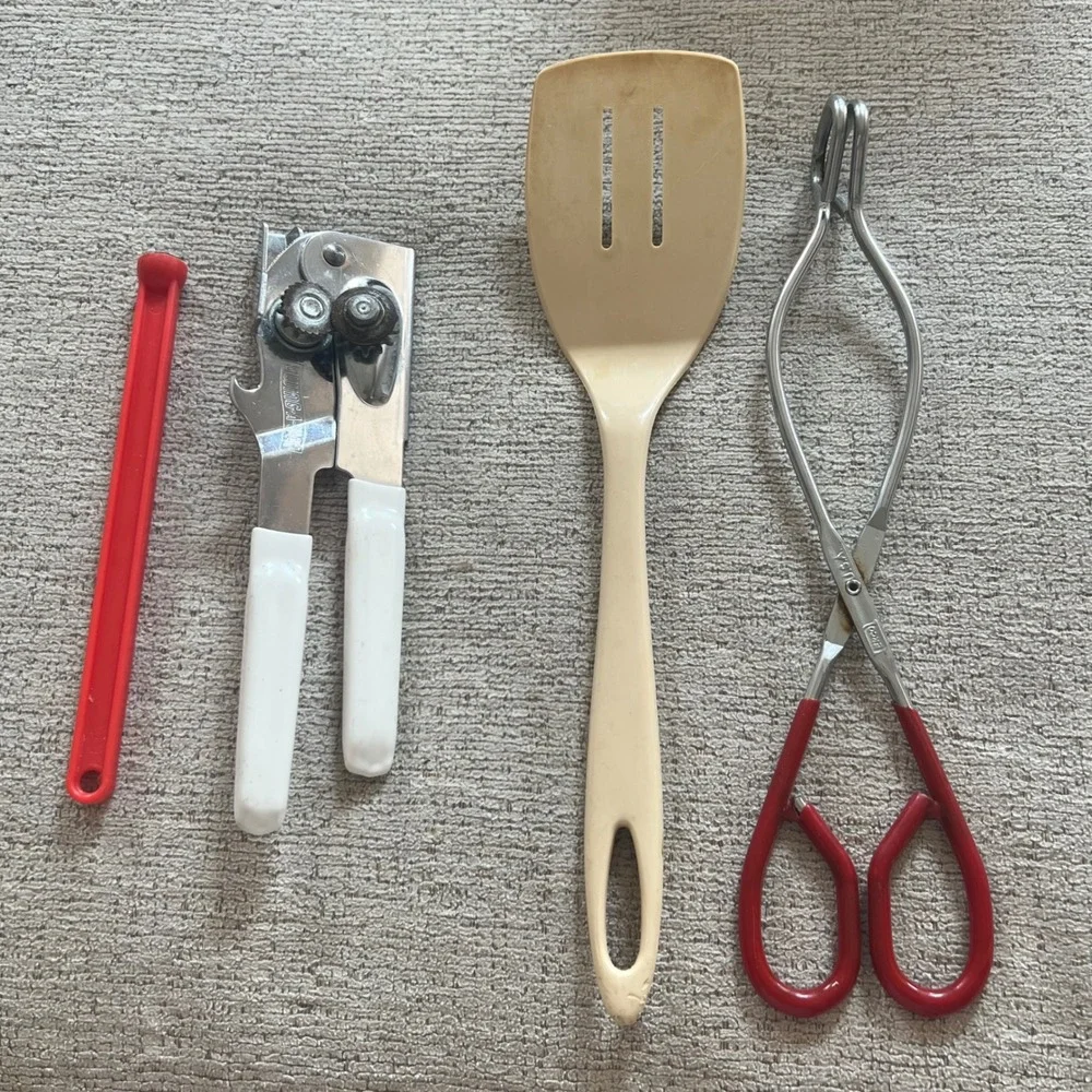 Vintage Kitchen‎ Tool Set Ekco Jar Lifter Swing-A-Way Can Opener Ensar USA